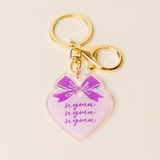 Sorority Sweetheart Bow Acrylic Keychain