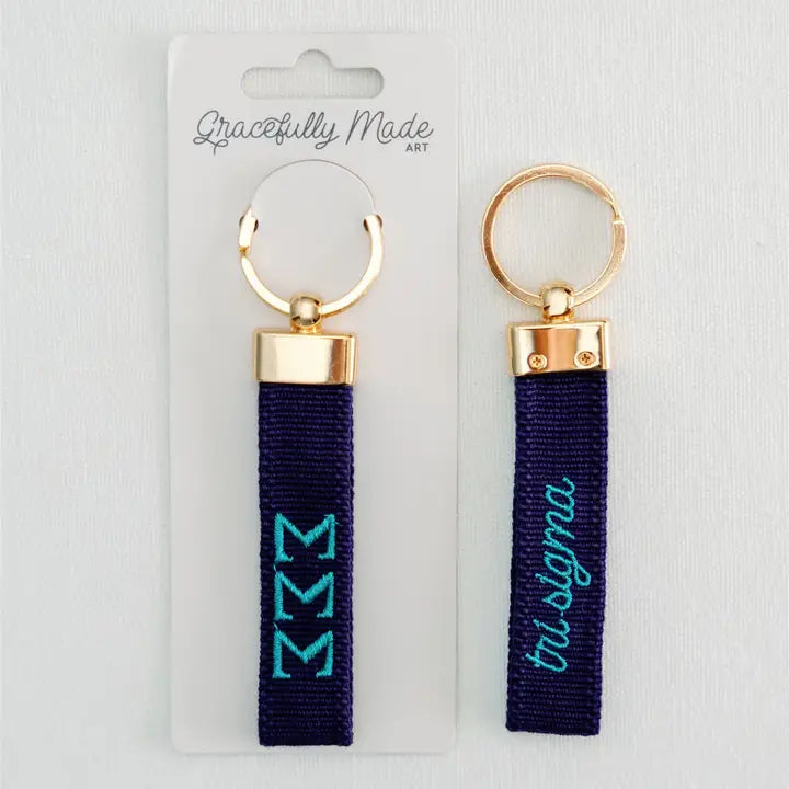 Sorority Embroidered Keychain