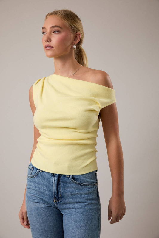 Katie Sweater Tank- Yellow