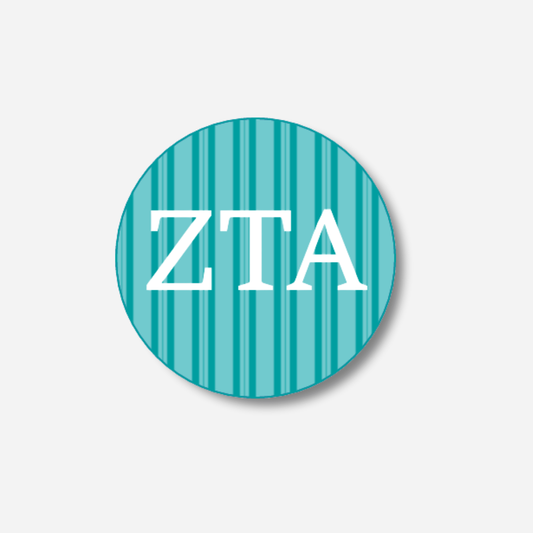 Zeta Tau Alpha Stripes Button