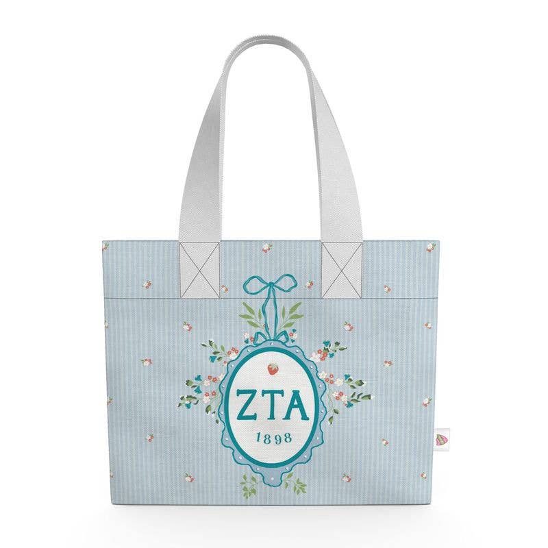 ZTA Floral Frame Canvas Tote