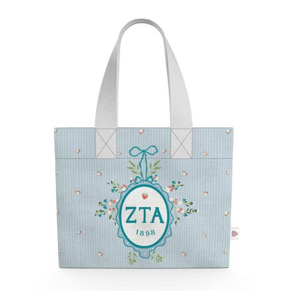ZTA Floral Frame Canvas Tote