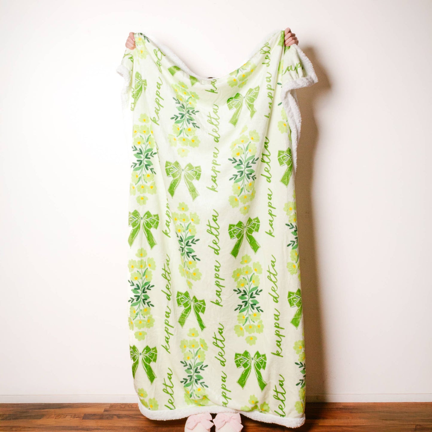 Sorority Bow Sherpa Blanket