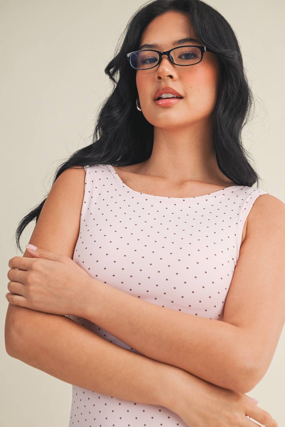 Polka Dot Athletic Dress: PINK
