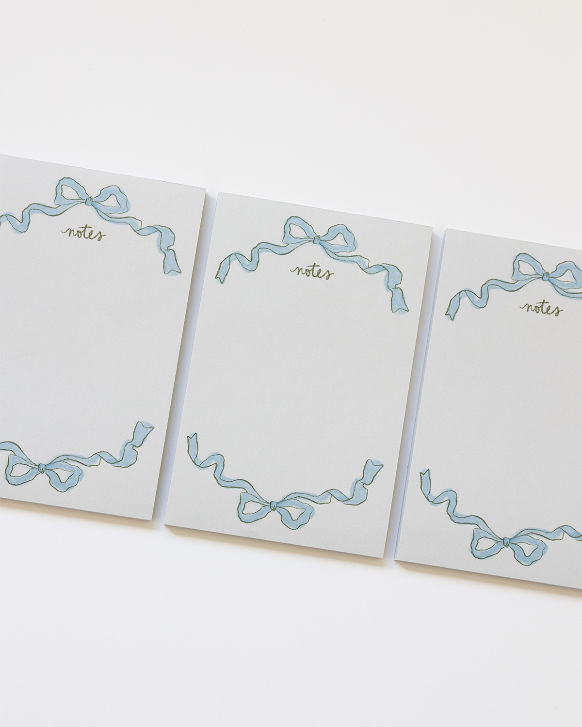 Blue Ribbon Bow Notepad