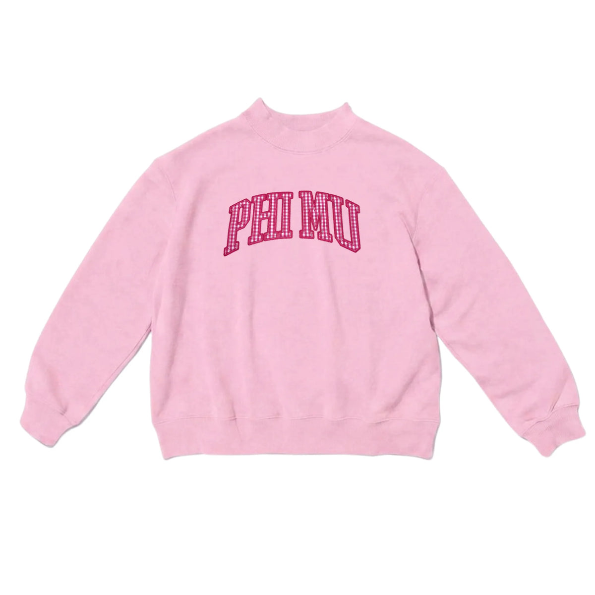 Gingham Sorority Mockneck