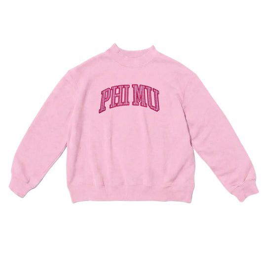 Gingham Sorority Mockneck