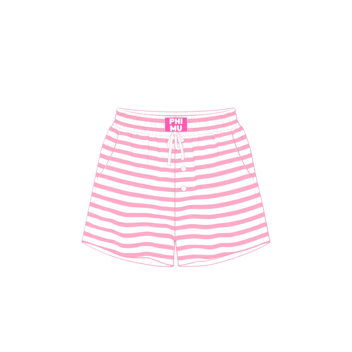 SORORITY STRIPE SHORT PRE ORDER EST ARRIVAL 10/2