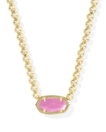 ELISA BEADED NECKLACEGOLD AZALEA ILLUSION