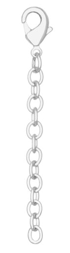 NECKLACE EXTENDER2' LOBSTER RHODIUM METAL