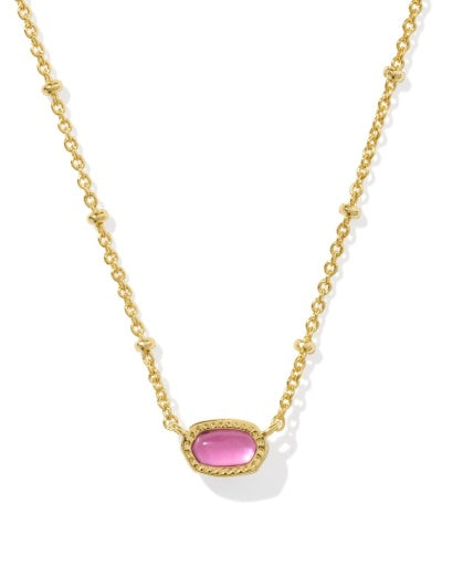 MINI ELISA SATELLITE SHORT PENDANT NECKLACEGOLD AZALEA ILLUSION