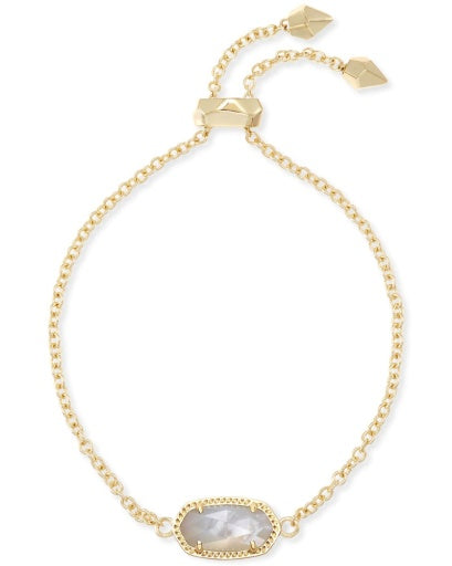 ELAINA DELICATE CHAIN BRACELET GOLD IVORY MOTHER OF PEARL