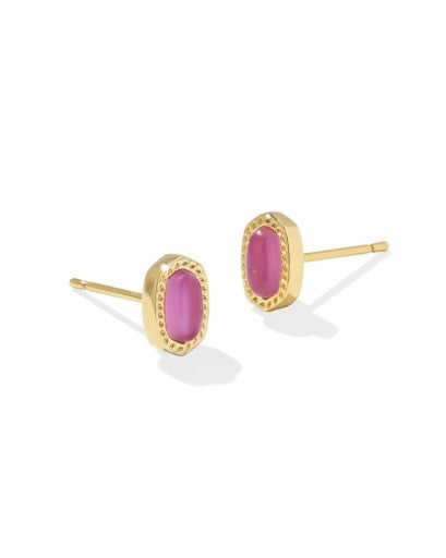 MINI ELLIE STUD EARRINGS GOLD AZALEA ILLUSION