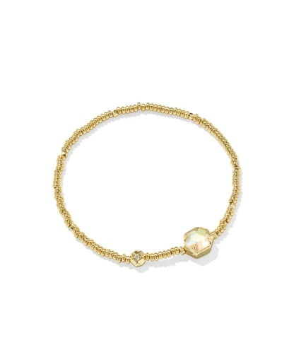 TOMON STRETCH BRACELET GOLD DICHROIC GLASS