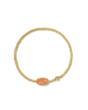 GRAYSON STRETCH BRACELET GOLD ORANGE AGATE
