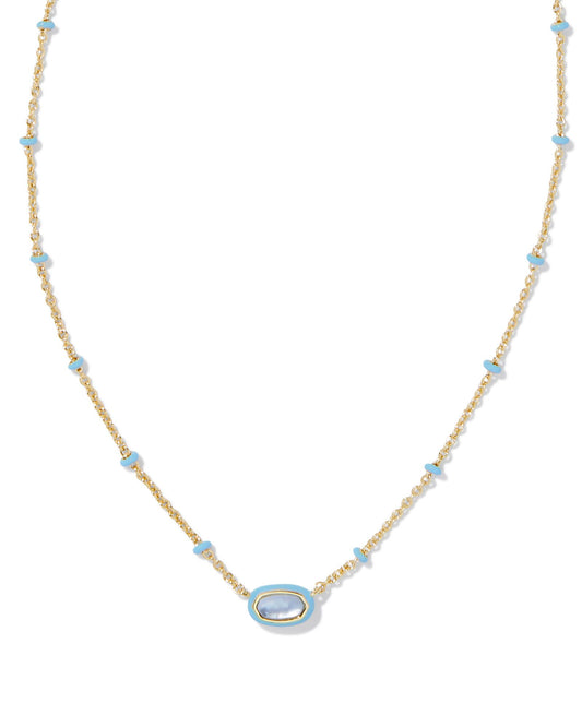 MINI ELISA NECKLACE GOLD PERIWINKLE ILLUSION
