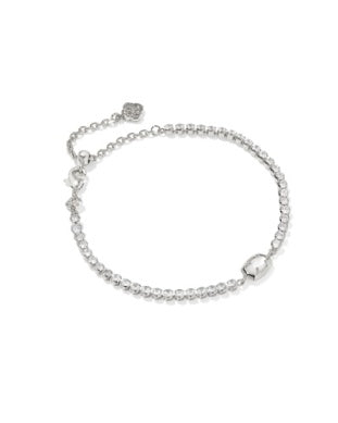 EMILIE TENNIS BRACELET SILVER IVORY MOTHER OF PEARL