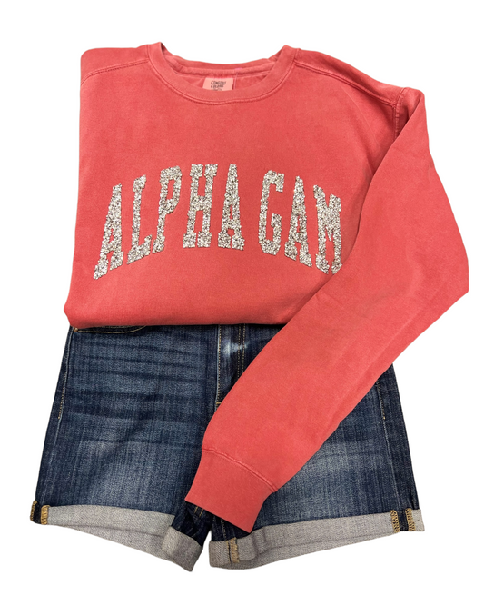 Alpha Gam Glitzy Pullover