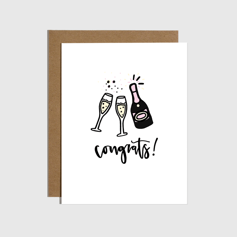 Congrats! Champagne Card