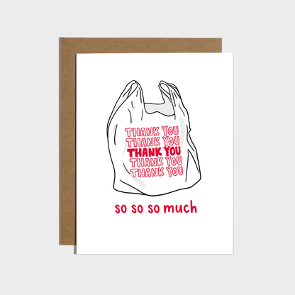 Thank You Plastic Bag Card