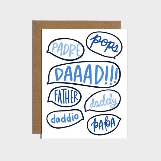 Dad Word Bubbles Card