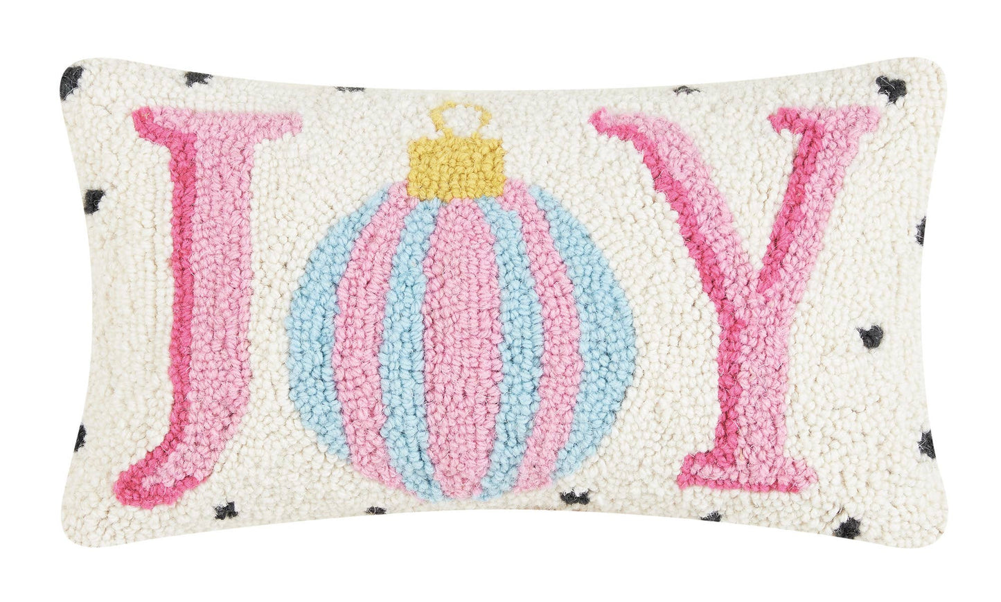 Spotted Holiday Joy Hook Pillow