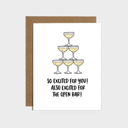 Open Bar Wedding Card