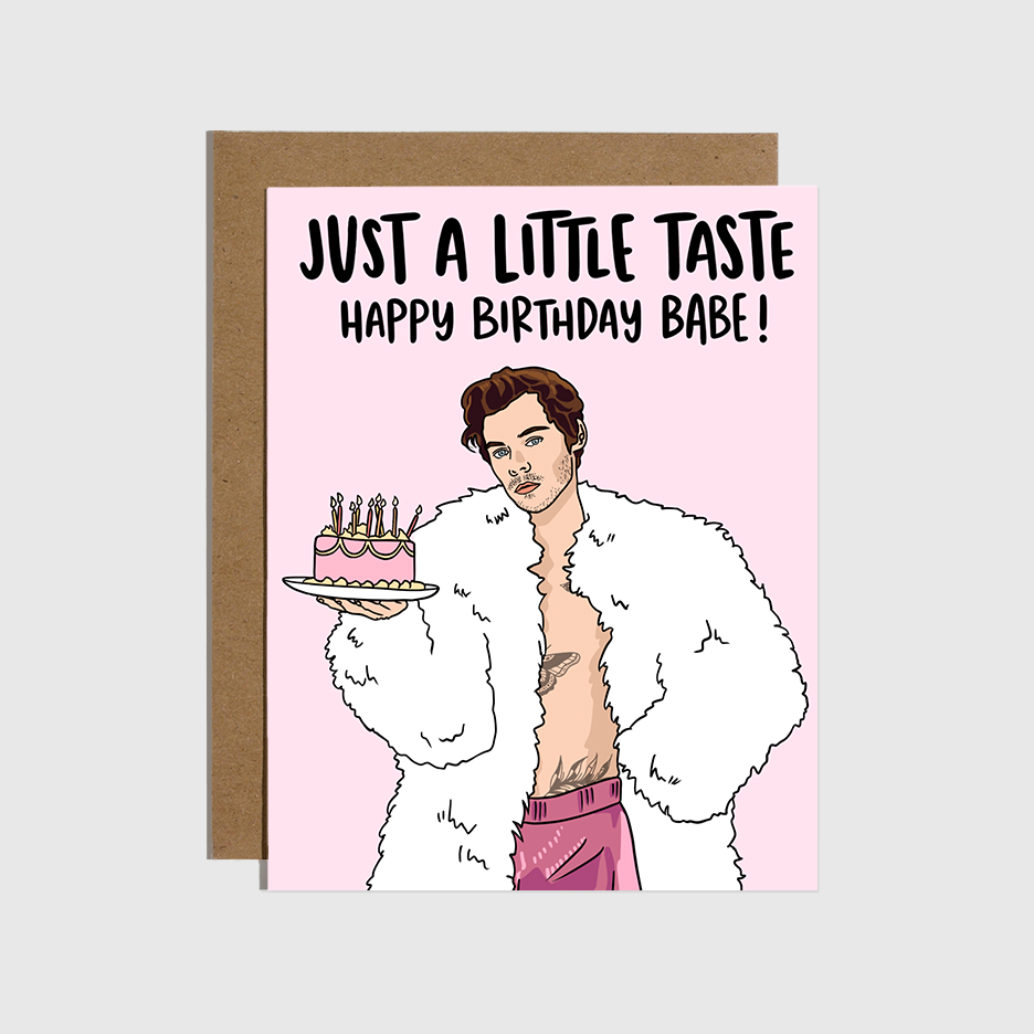 Harry Just A Little Taste Cake Birthday Card